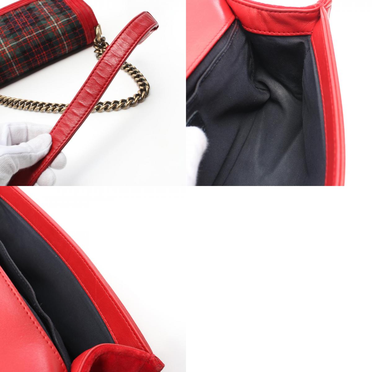 Chanel Boy Matelasse Wool Shoulder Bag A67086