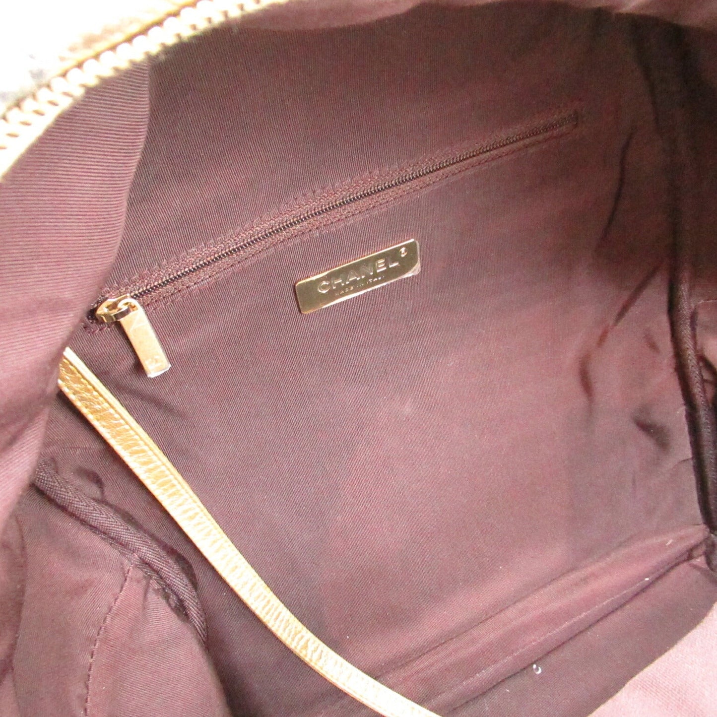Chanel Chain Backpack PVC Coated Canvas Leather