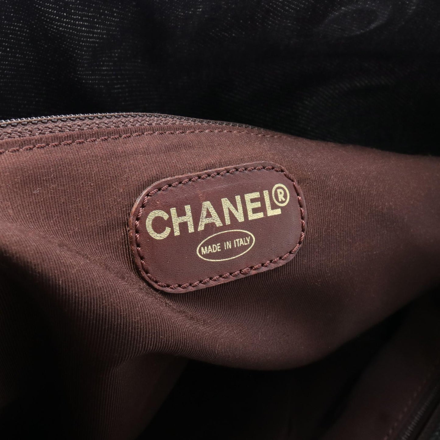 Chanel Coco Mark Denim Leather Tote Bag