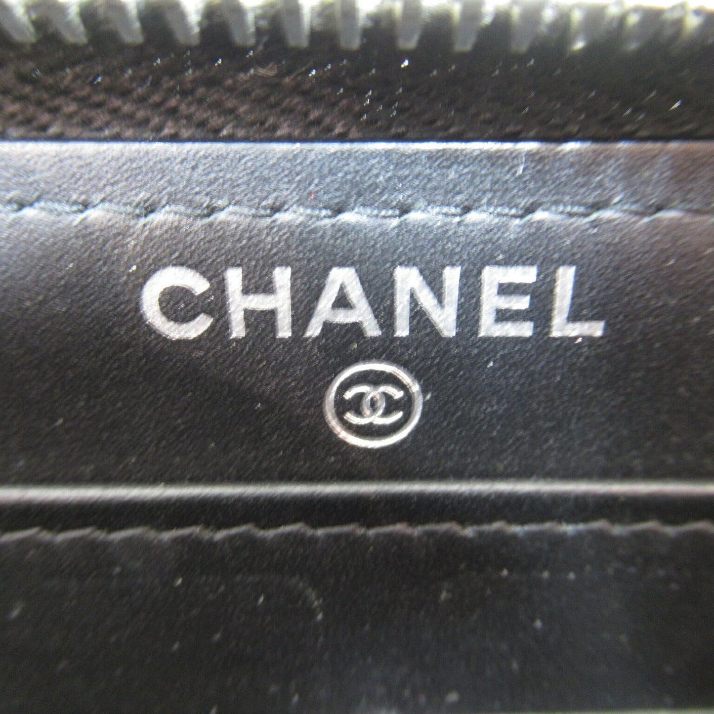 Chanel Black Enamel Round Wallet