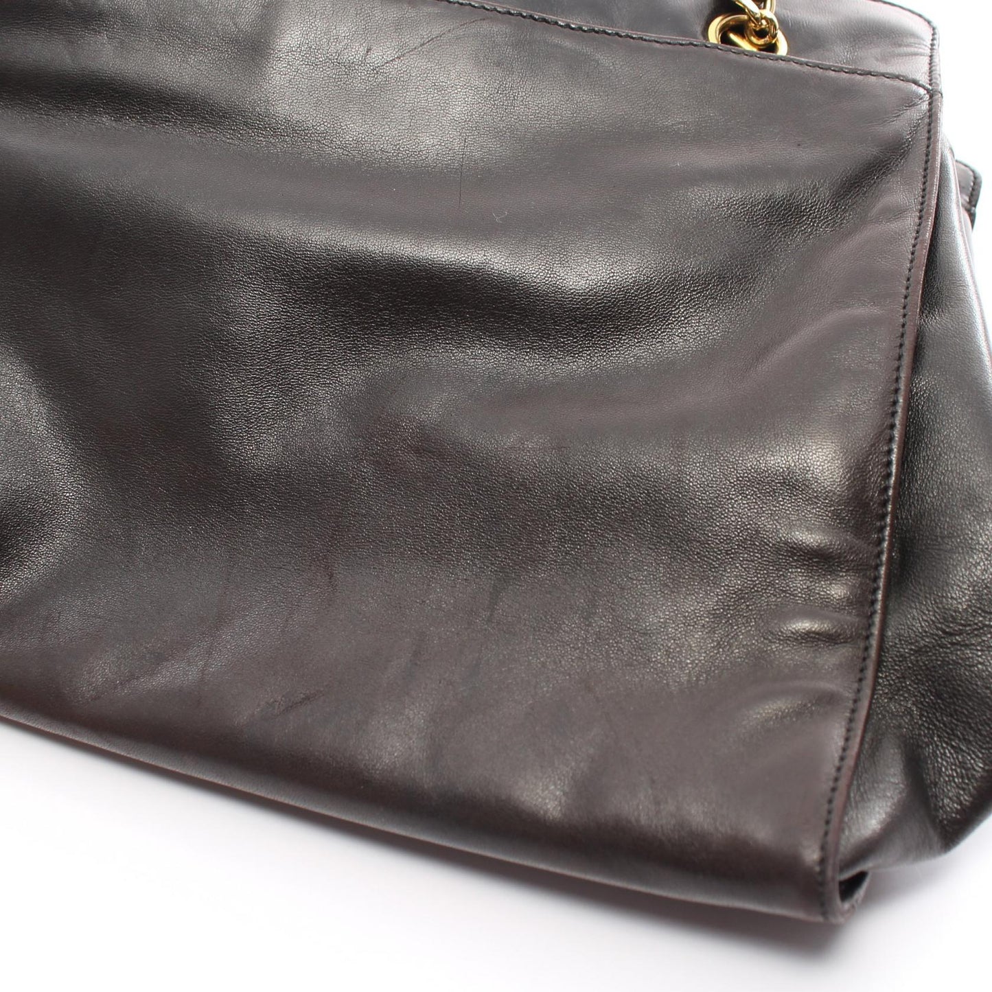 Chanel Leather Chain Tote Bag Leather Tote Bag in New Condition