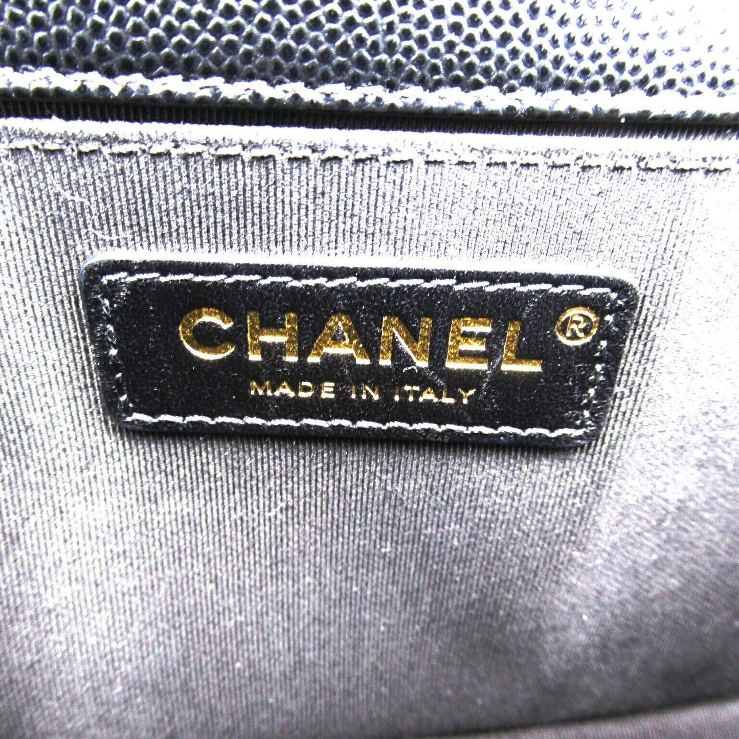 Chanel Boy Chain Shoulder Bag Black Caviar