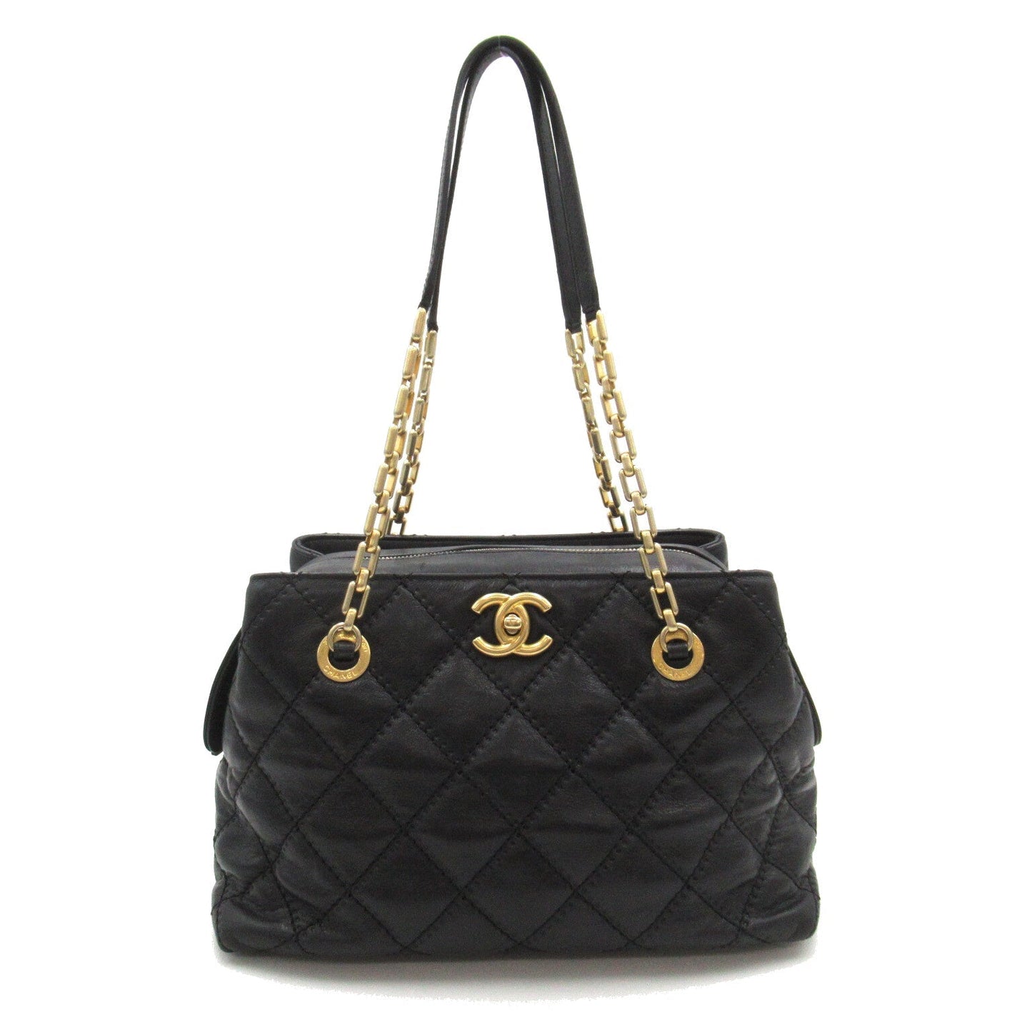 Chanel CC Quilted Leather Zip Tote Leather Tote Bag in New Condition
