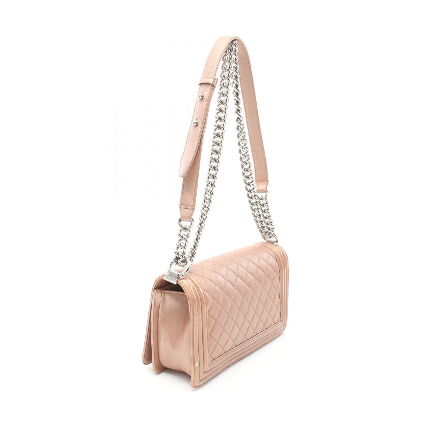 Chanel Boy Chanel Shoulder Bag Leather Shoulder Bag 92193 in New Condition