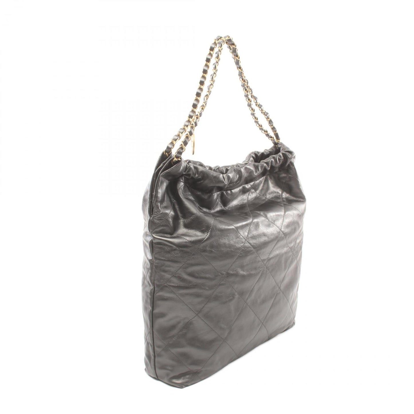 Chanel Leather Tote Bag Gray