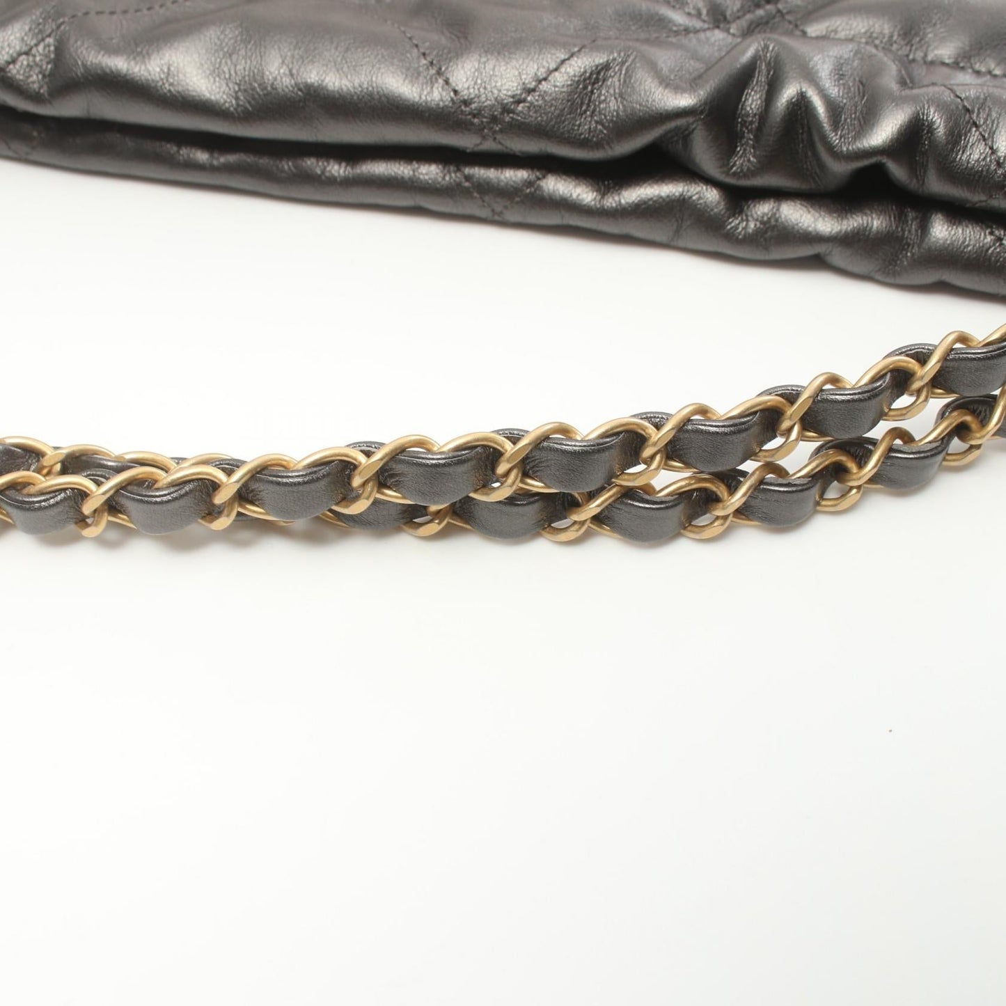 Chanel Leather Tote Bag Gray