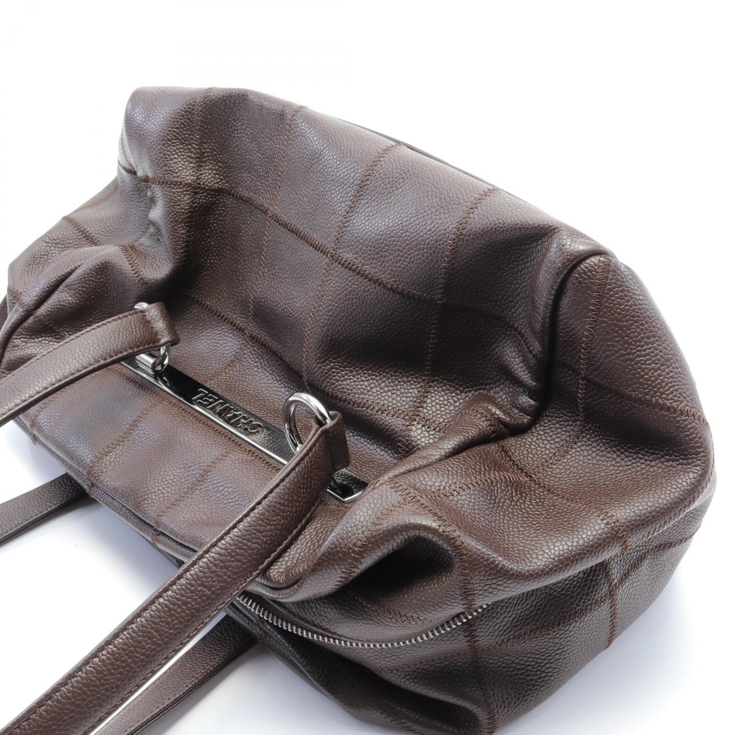 Chanel Caviar Skin Chocolate Bar Shoulder Bag A26135