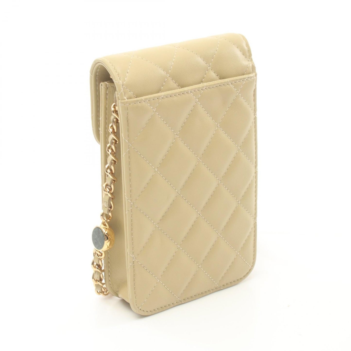Chanel Matelasse Phone Holder Leather Shoulder Bag AP3415 in Great Condition