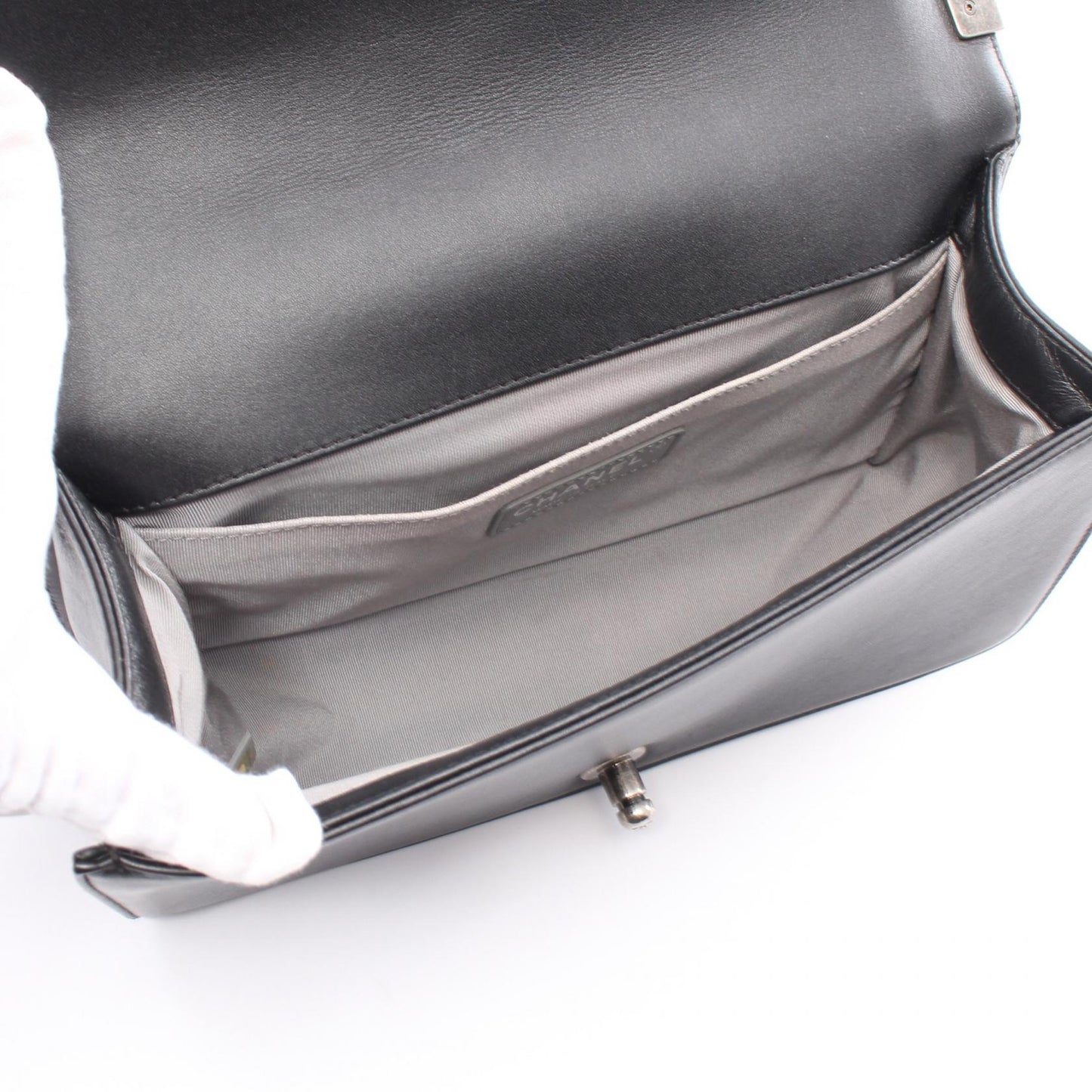 Chanel Boy Shoulder Bag Lambskin Black