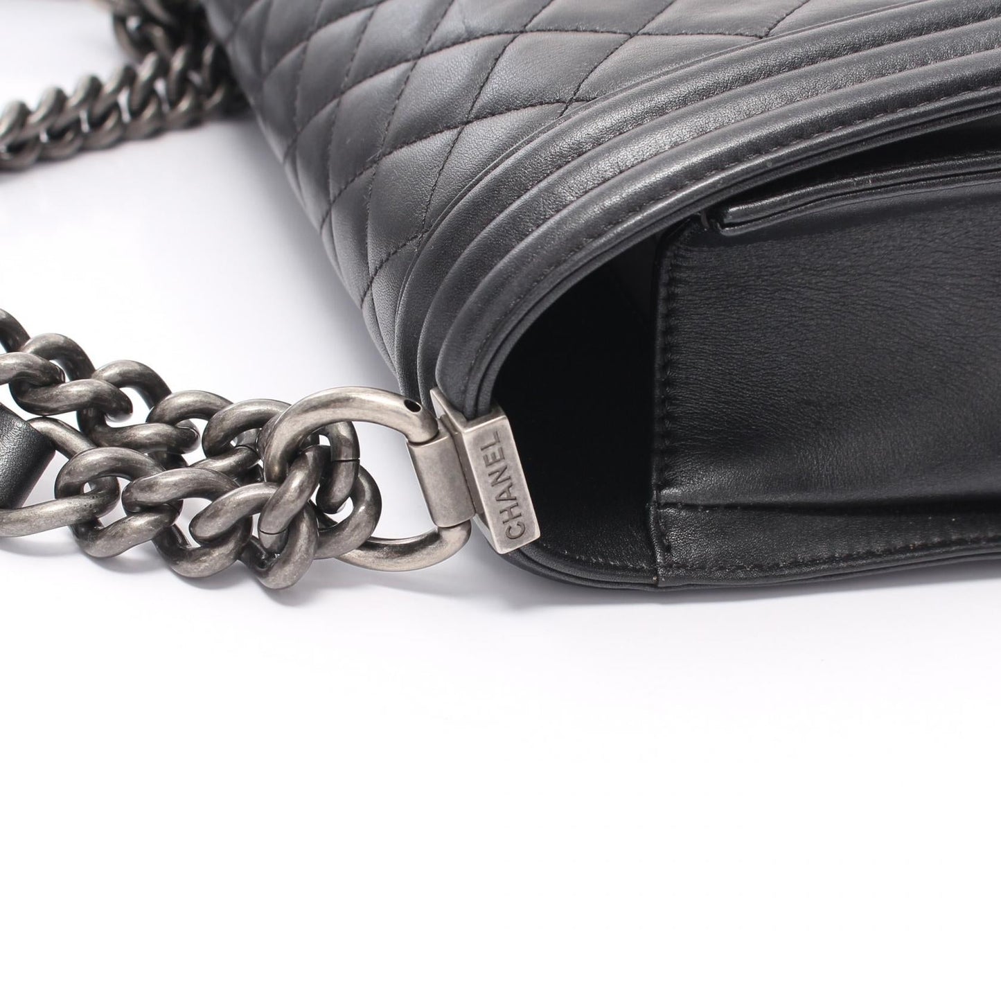 Chanel Boy Shoulder Bag Lambskin Black