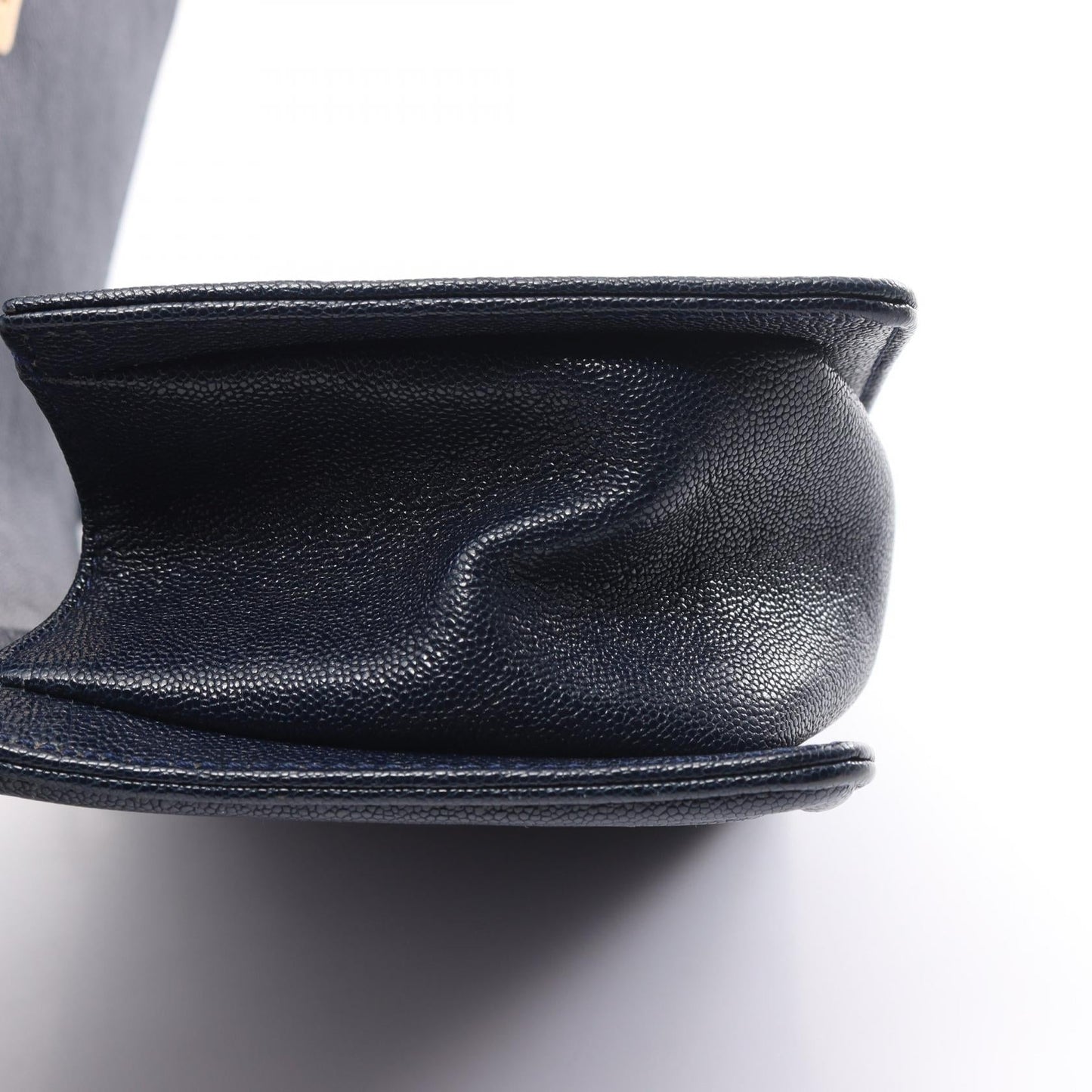 Chanel Boy Caviar Shoulder Bag Navy A676851