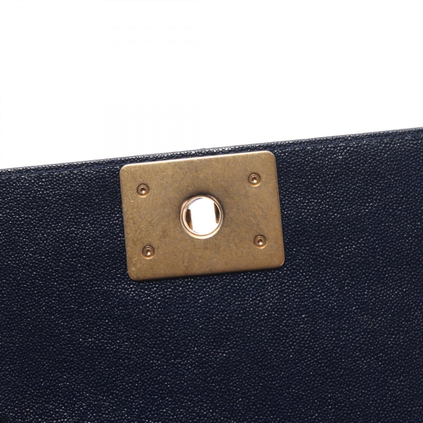 Chanel Boy Caviar Shoulder Bag Navy A676851