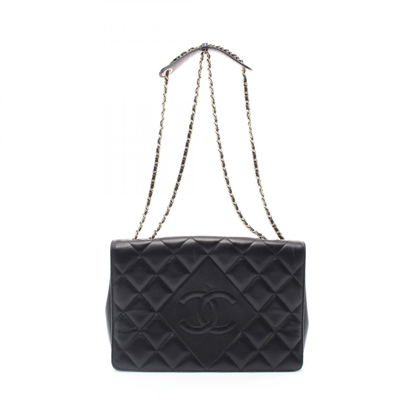 Chanel CC Full Flap Matelasse Bag Leather Shoulder Bag in New Condition