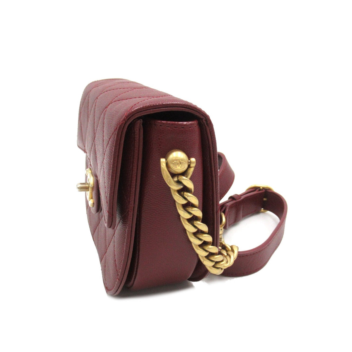 Chanel CC Quilted Caviar Crossbody Bag Leather Crossbody Bag AS2484