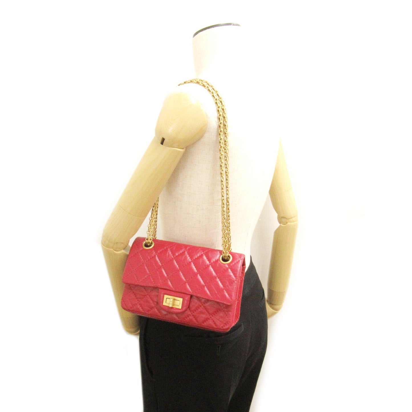 Chanel Quilted 2.55 Reissue Mini Flap Leather Shoulder Bag AS0874 in New Condition