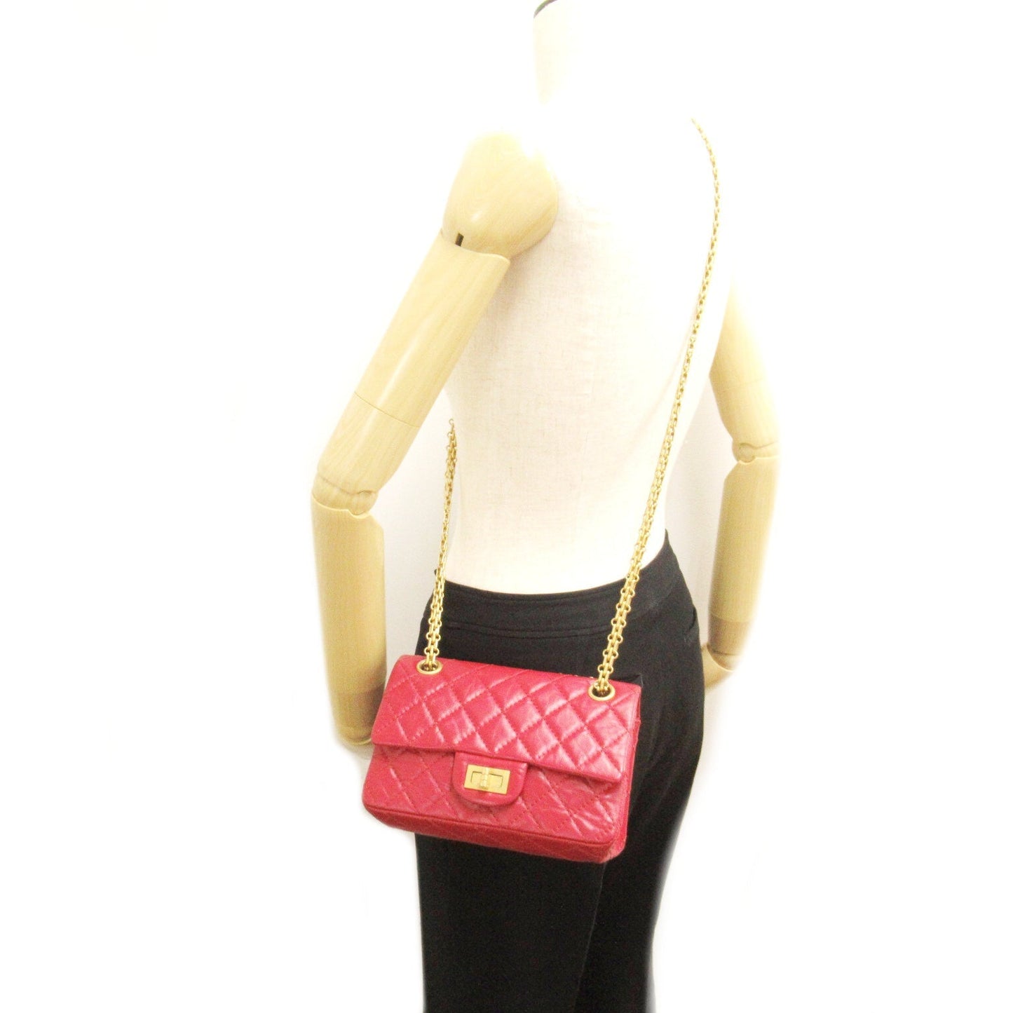 Chanel Quilted 2.55 Reissue Mini Flap Leather Shoulder Bag AS0874 in New Condition