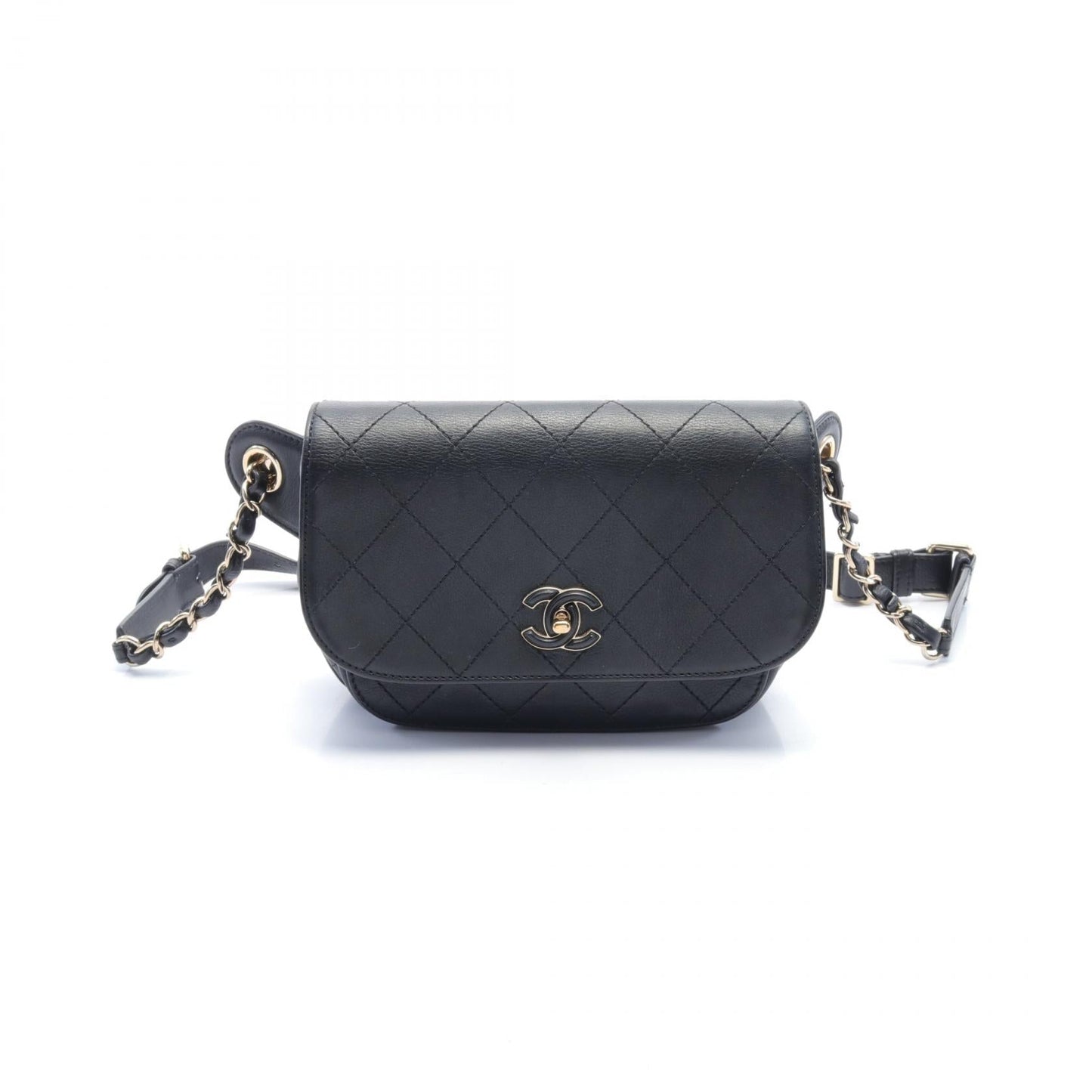 Chanel CC Quilted Leather Chain Belt Bag Leather Belt Bag in New Condition