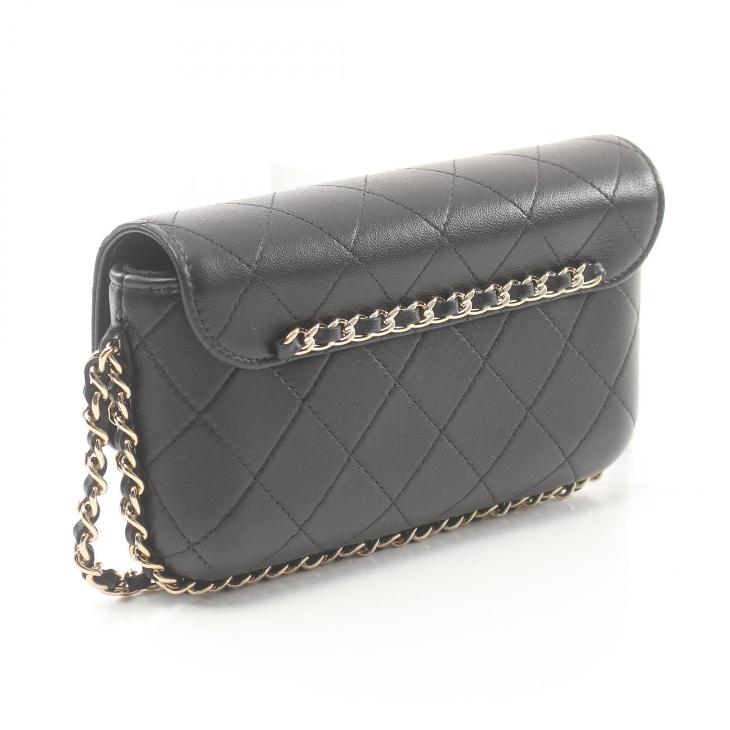 Chanel Matelasse Lambskin Shoulder Bag Black