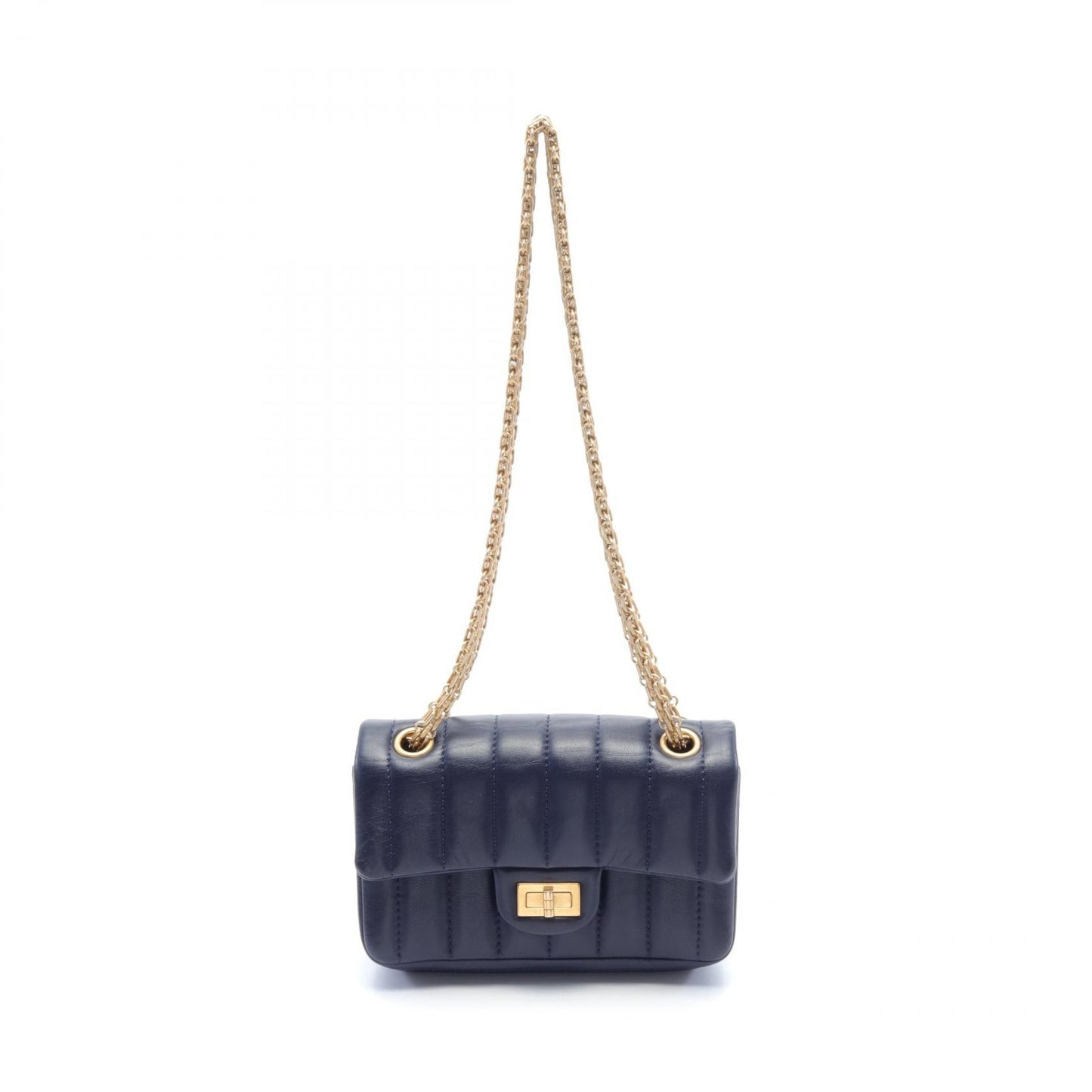 Chanel 2.55 Lambskin Shoulder Bag Navy