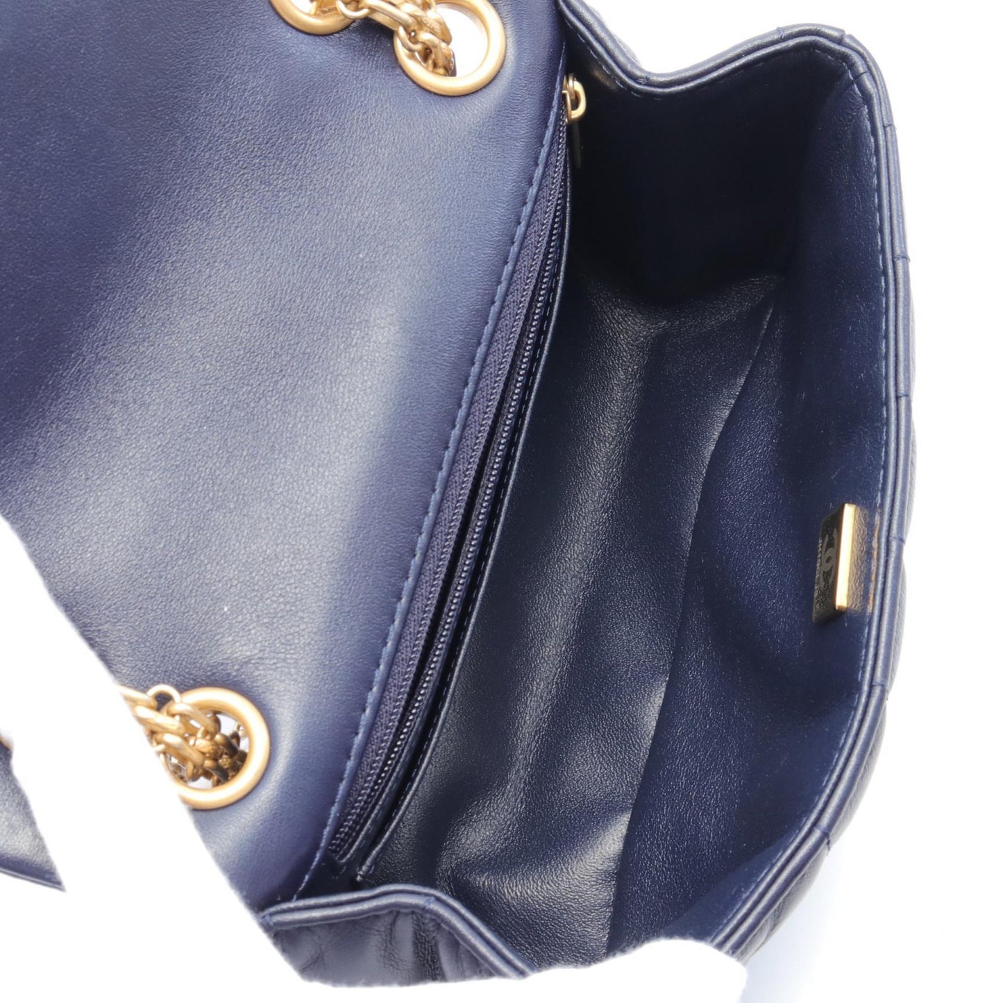 Chanel 2.55 Lambskin Shoulder Bag Navy