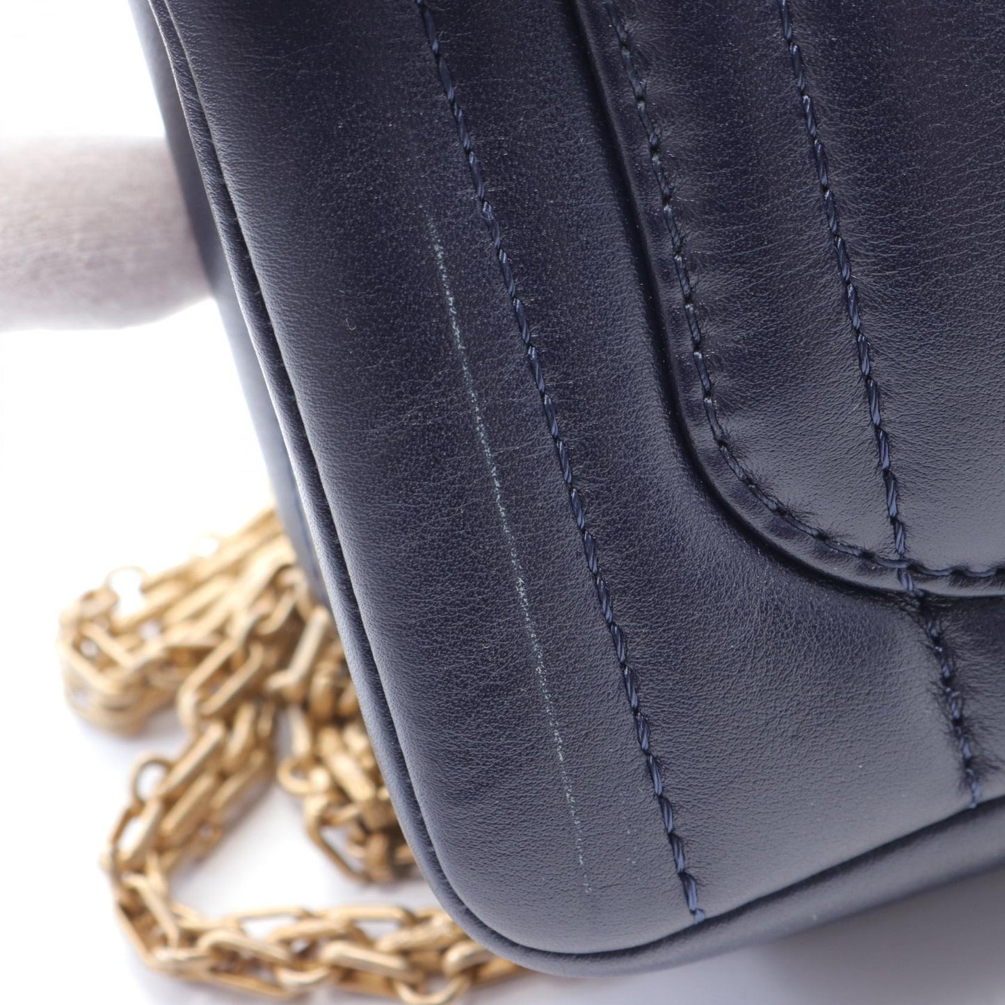 Chanel 2.55 Lambskin Shoulder Bag Navy