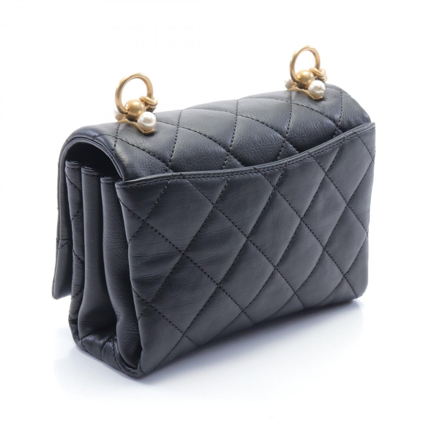 Chanel Quilted Leather Chain Flap Bag Leather Shoulder Bag AS1170