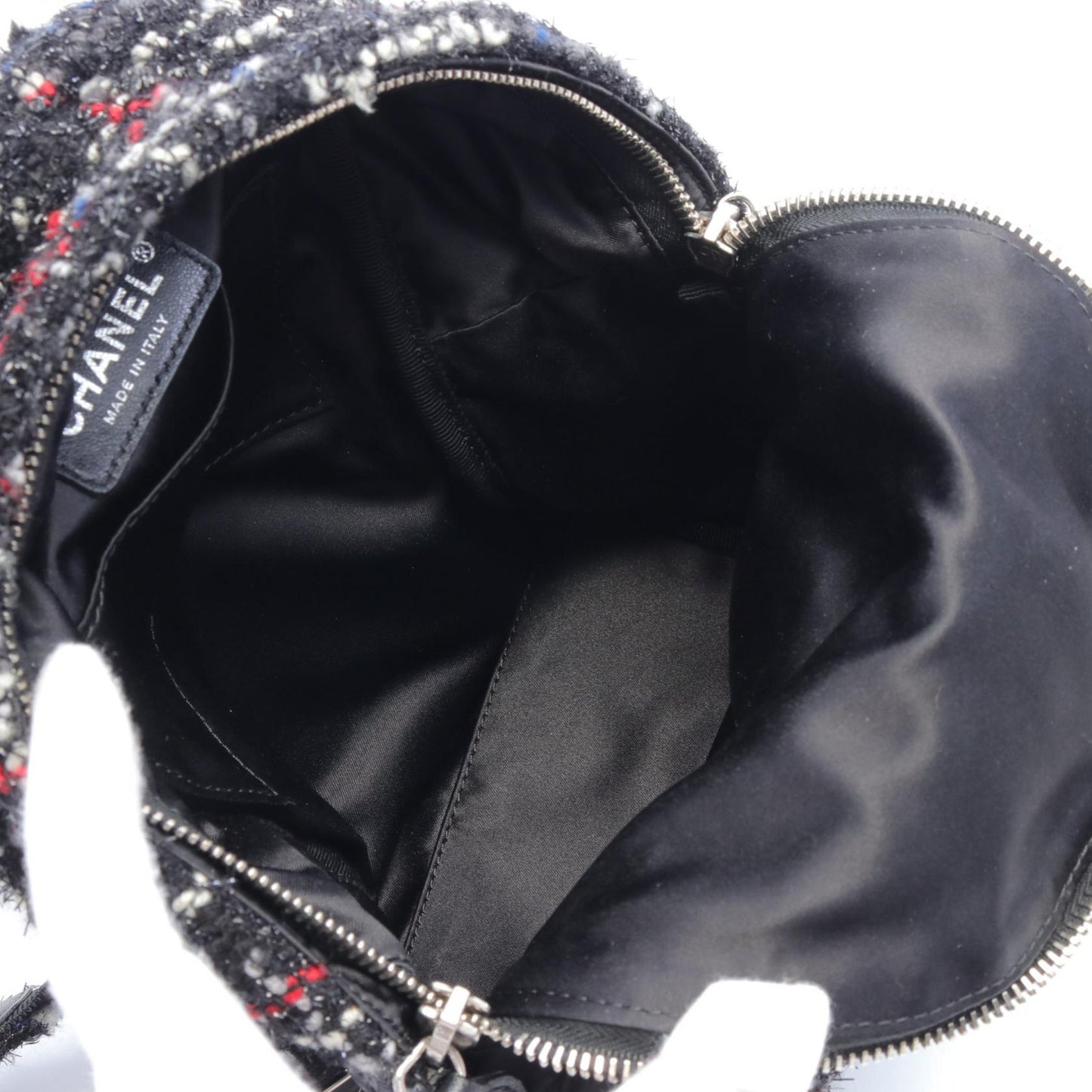 Chanel Quilted Tweed & Canvas Backpack Canvas Backpack in Great Condition