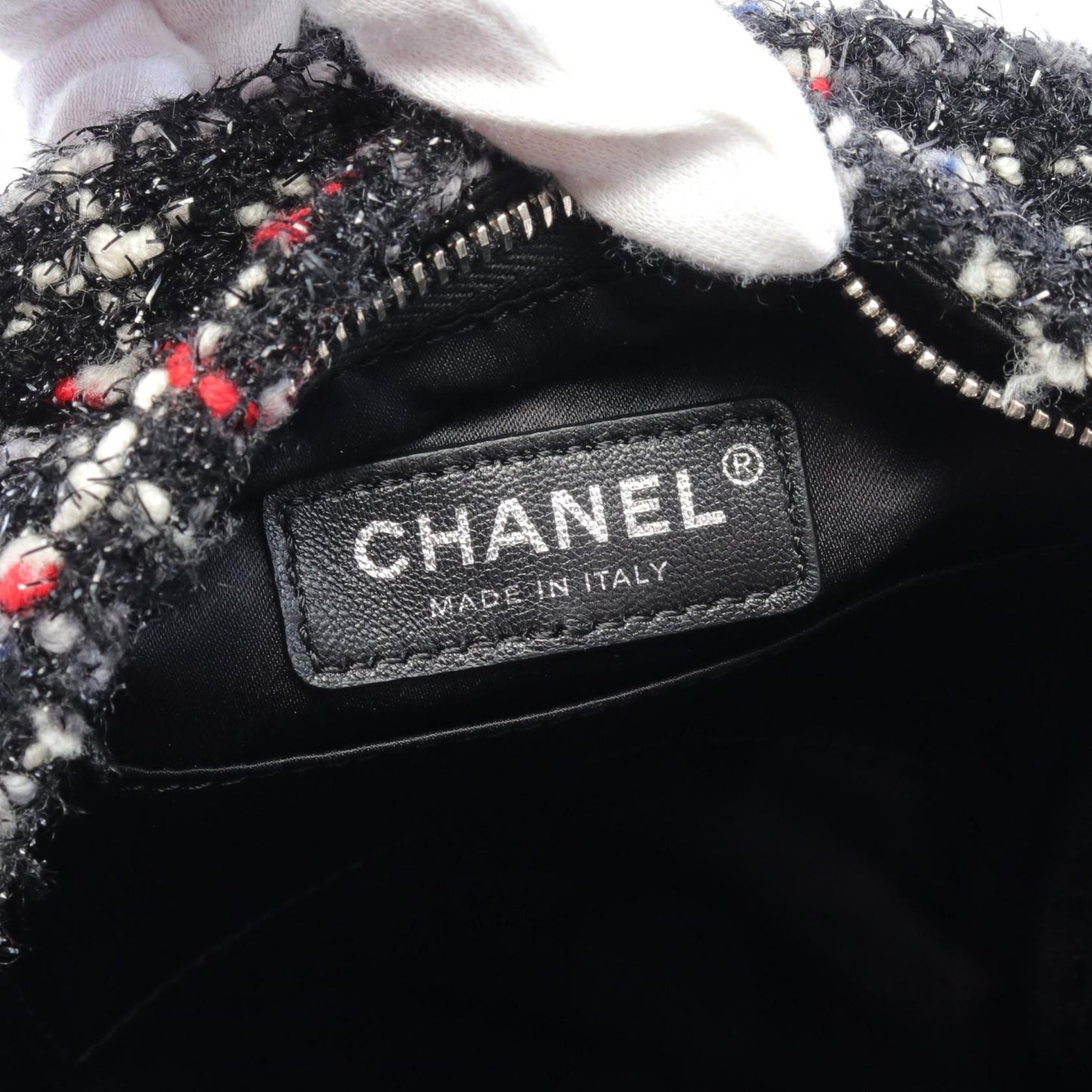 Chanel Quilted Tweed & Canvas Backpack Canvas Backpack in Great Condition