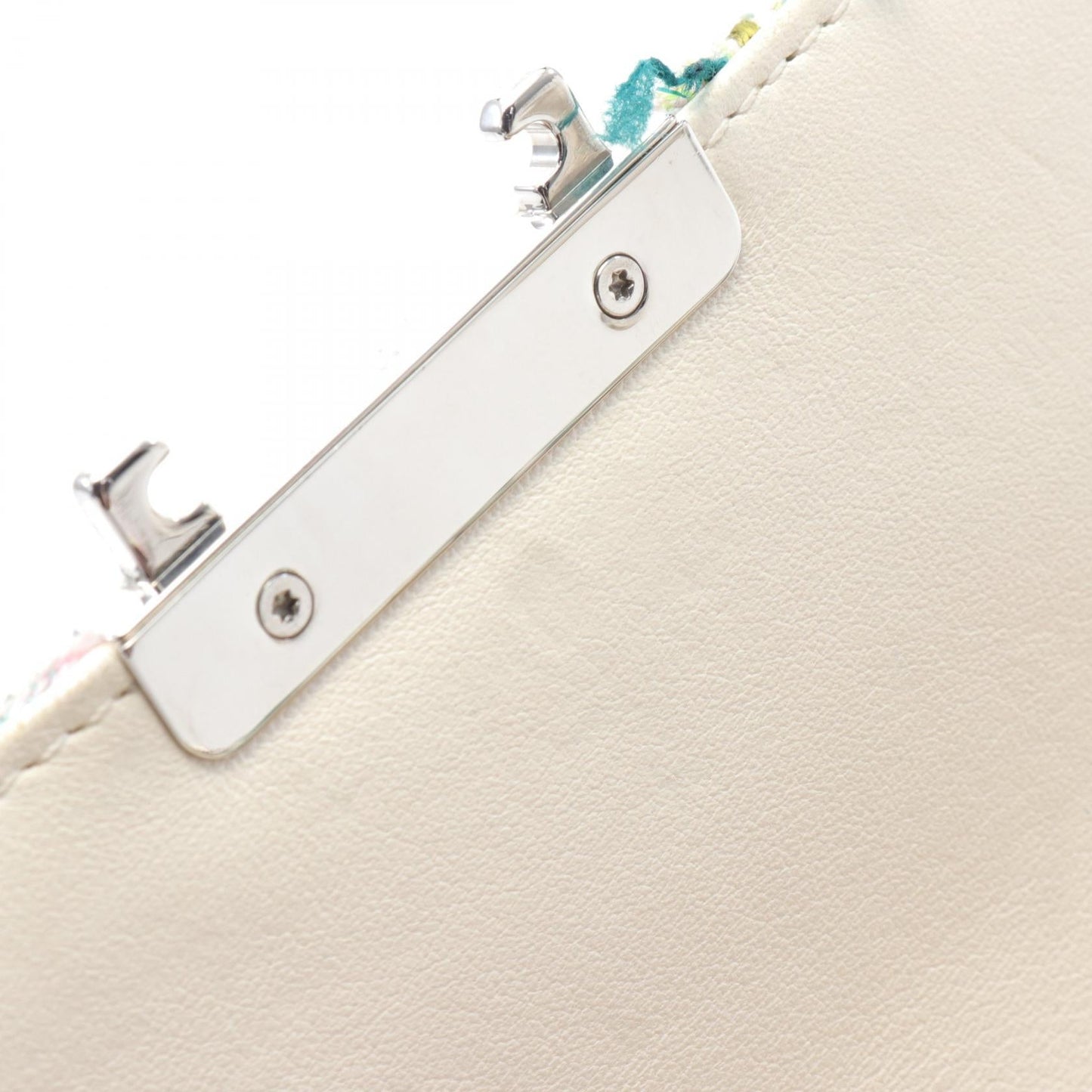 Chanel Coco Mark Fabric Leather Shoulder Bag A93221