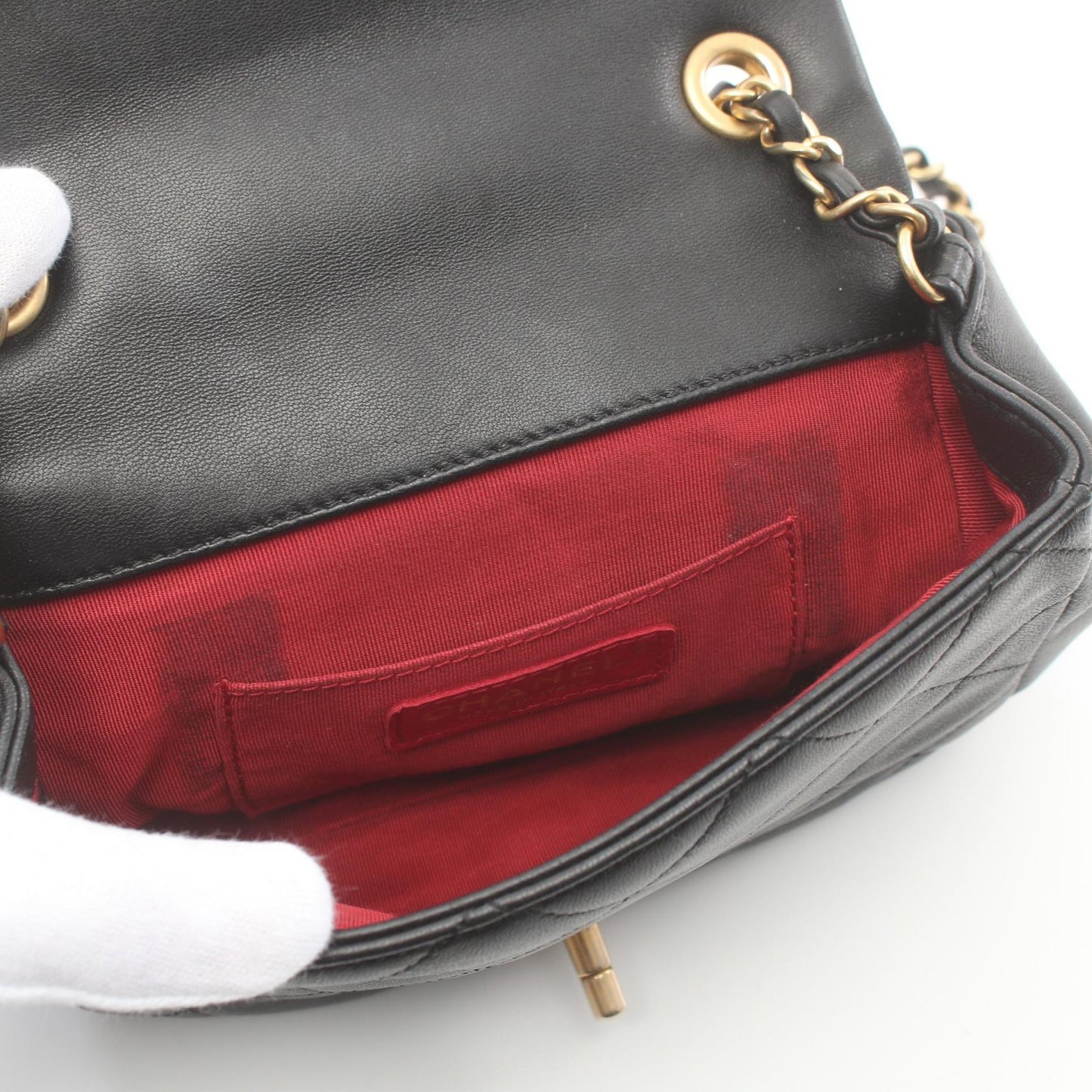Chanel CC Quilted Leather Round Handle Bag Leather Handbag AS1357