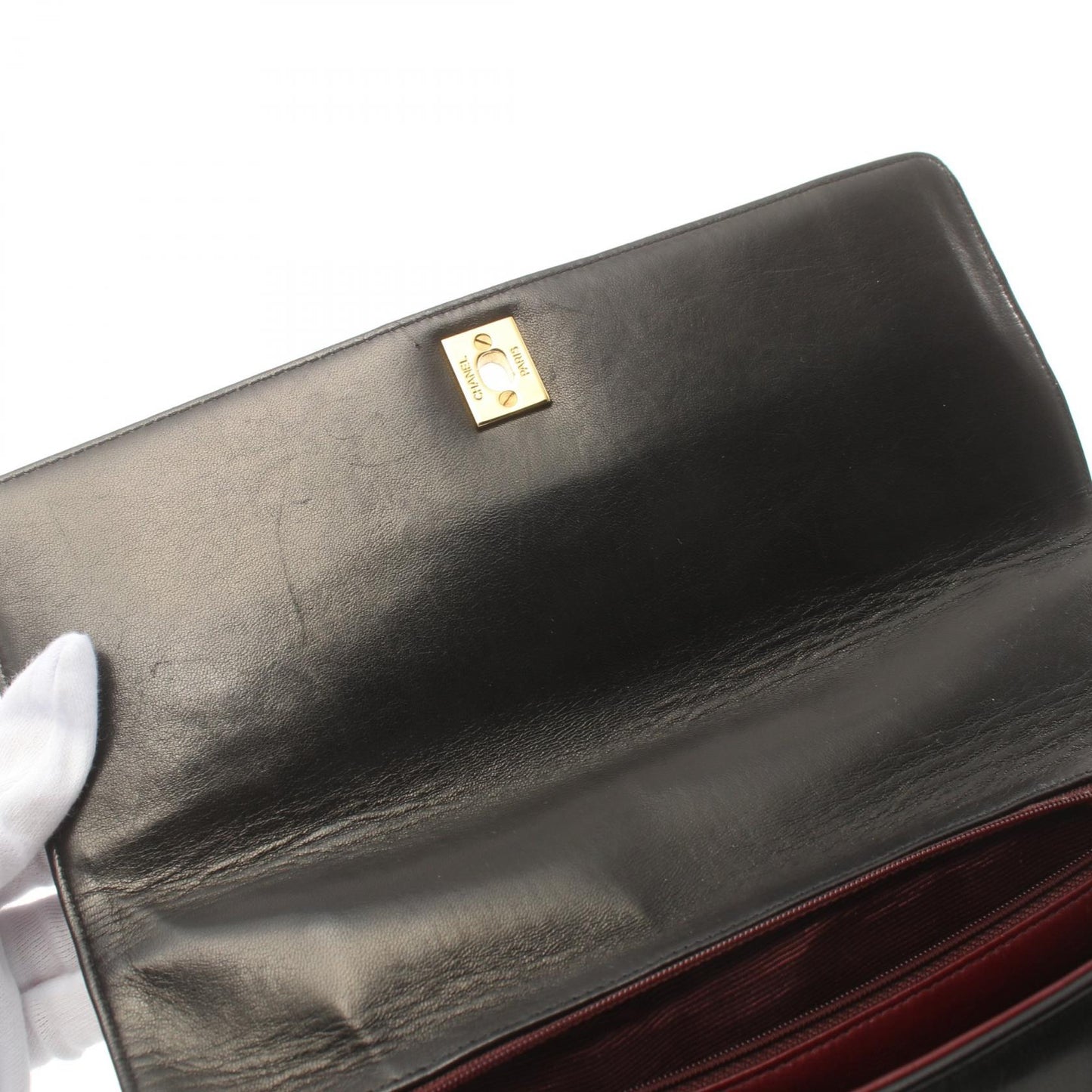 Chanel CC Leather Handle Bag Leather Handbag in New Condition