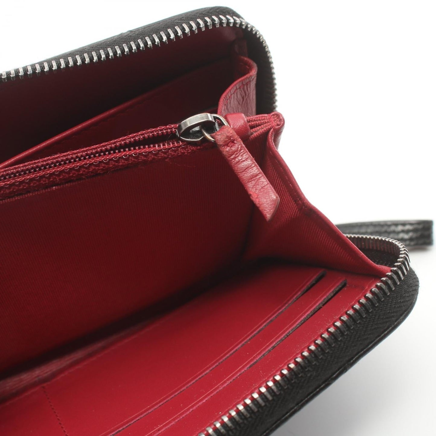 Chanel Quilted Leather Zip Around Wallet Leather Long Wallet in New Condition