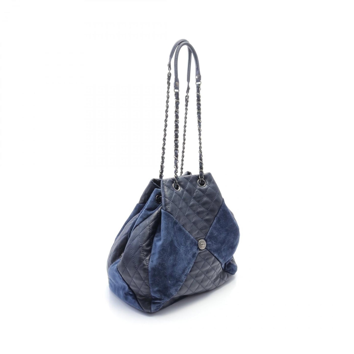 Chanel Quilted Leather & Suede Shoulder Bag Leather Shoulder Bag A94844 in New Condition