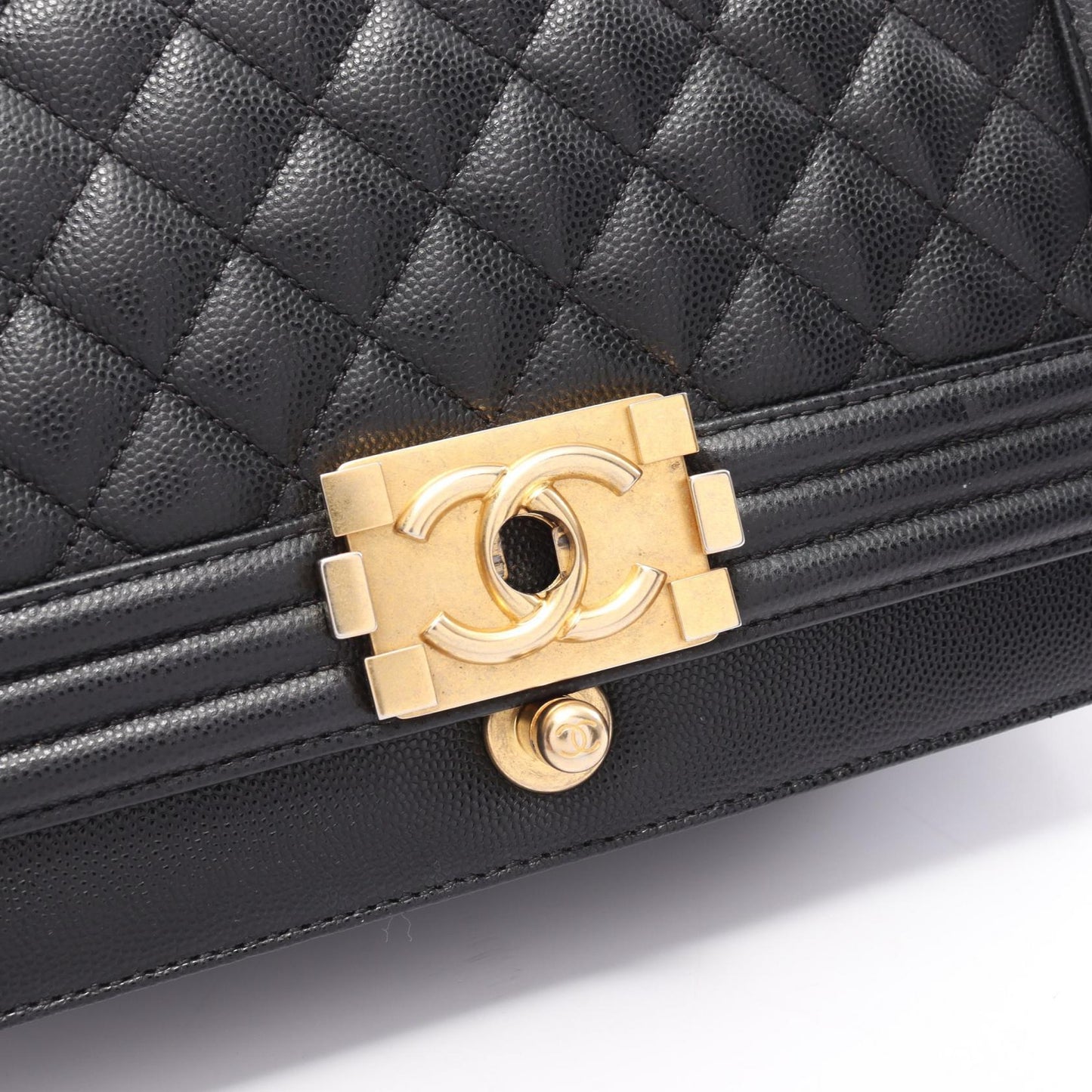Chanel Boy Matelasse Shoulder Bag Black