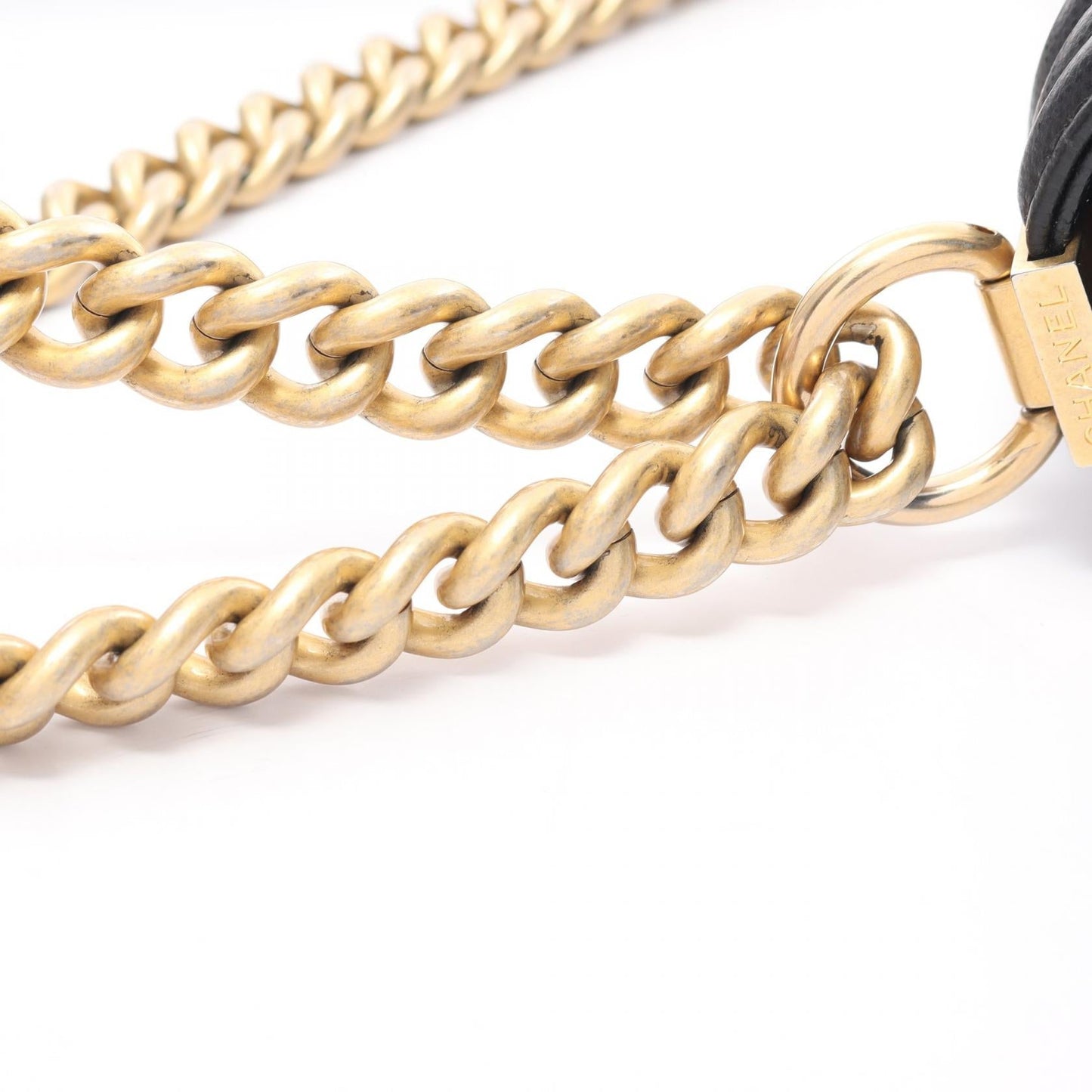 Chanel Boy Matelasse Shoulder Bag Black