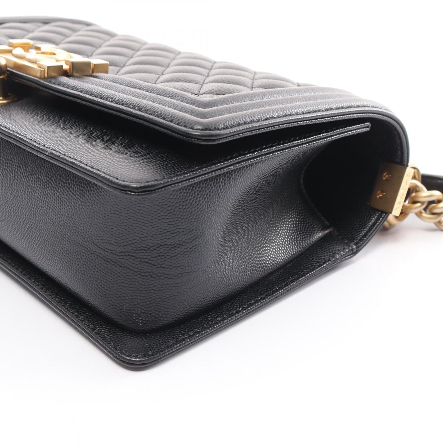 Chanel Boy Matelasse Shoulder Bag Black