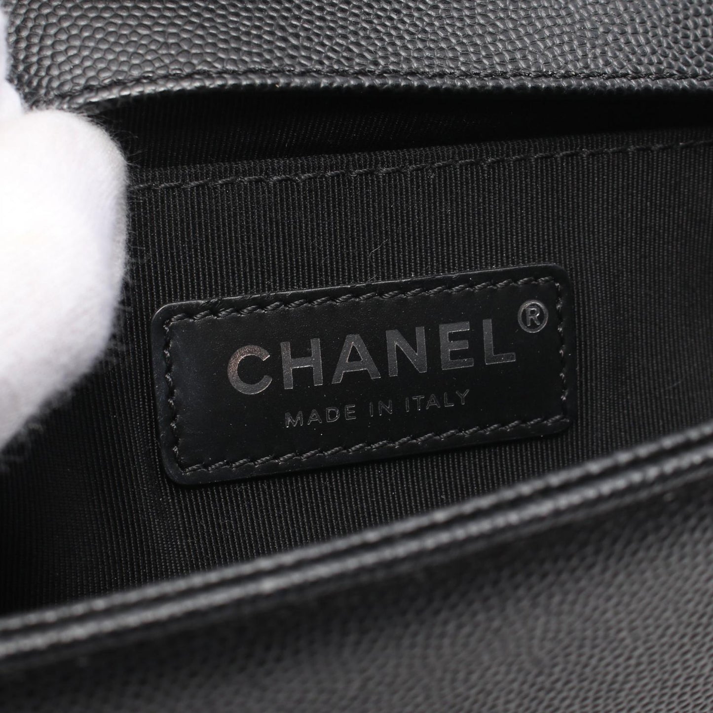 Chanel Boy Small Chevron Shoulder Bag Black