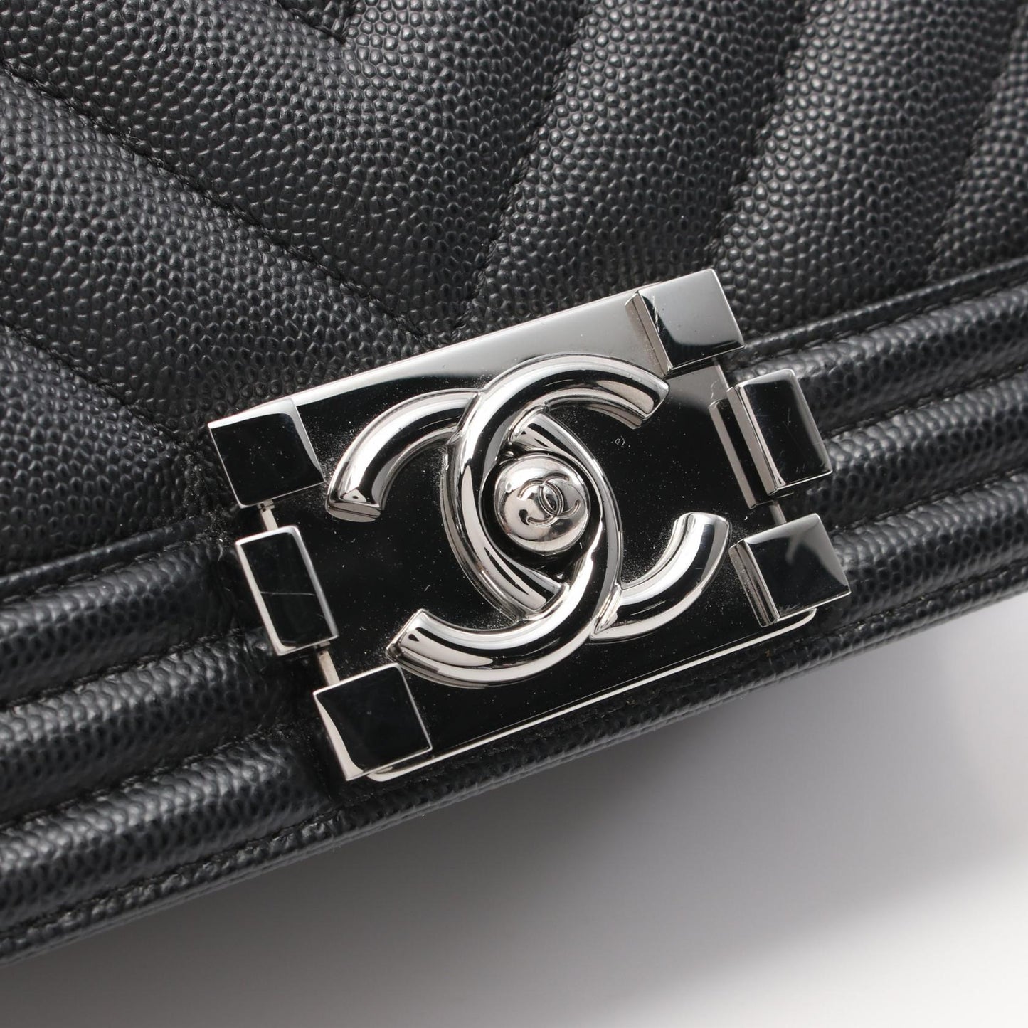 Chanel Boy Small Chevron Shoulder Bag Black