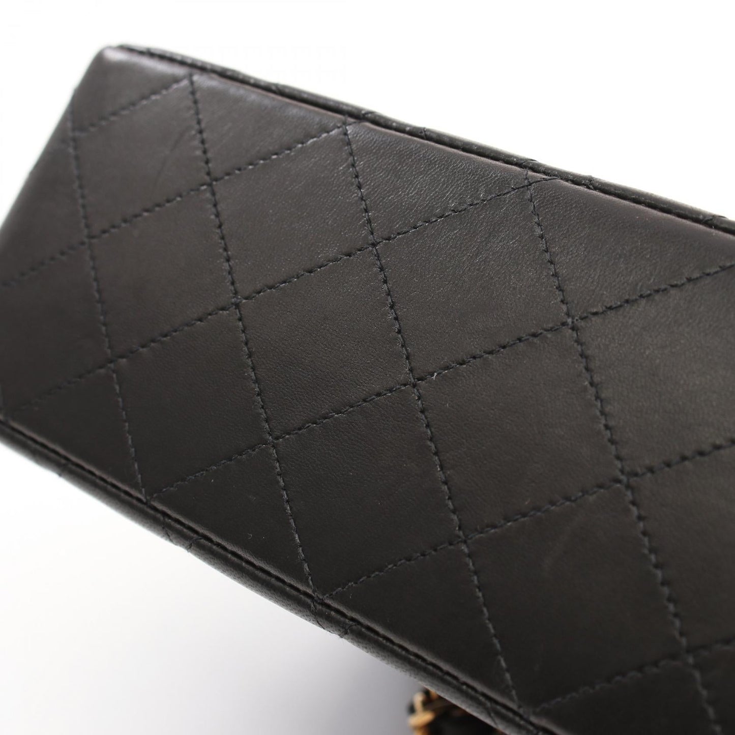 Chanel Matelasse W Flap Shoulder Bag Black