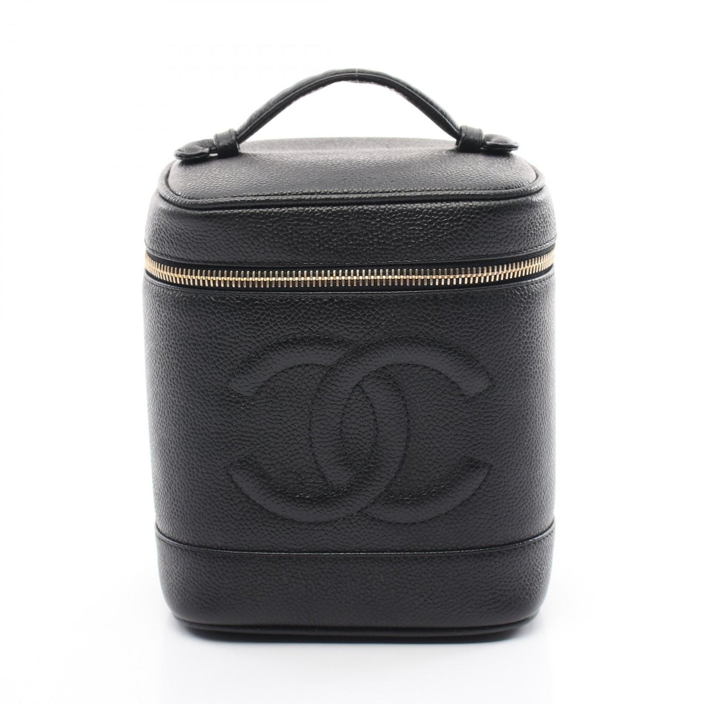 Chanel Caviar Skin Coco Mark Handbag Black
