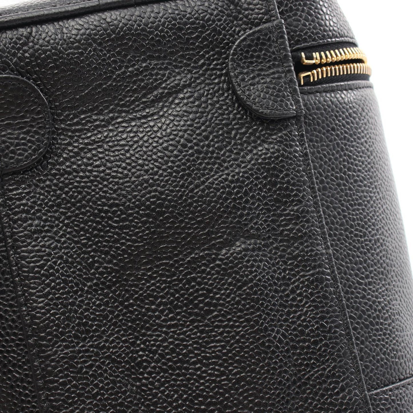 Chanel Caviar Skin Coco Mark Handbag Black