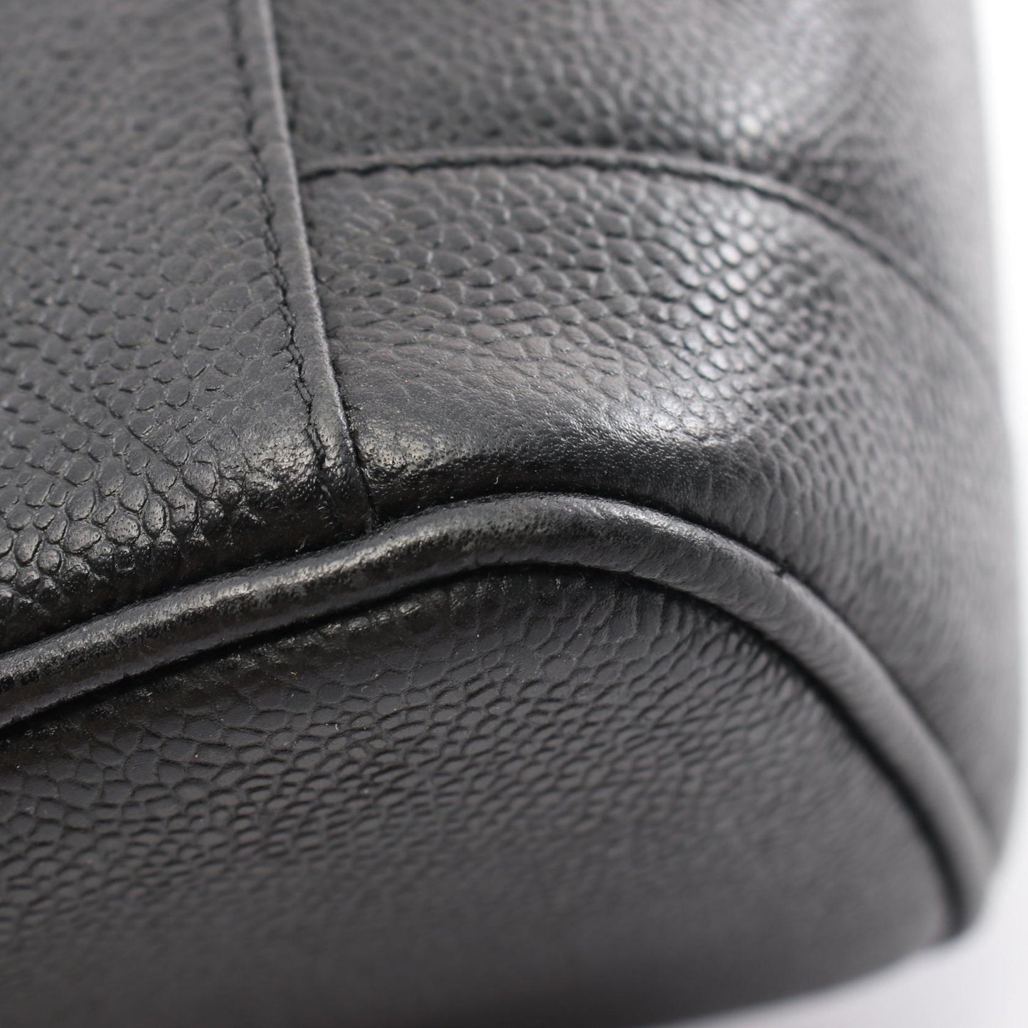 Chanel Caviar Skin Coco Mark Handbag Black