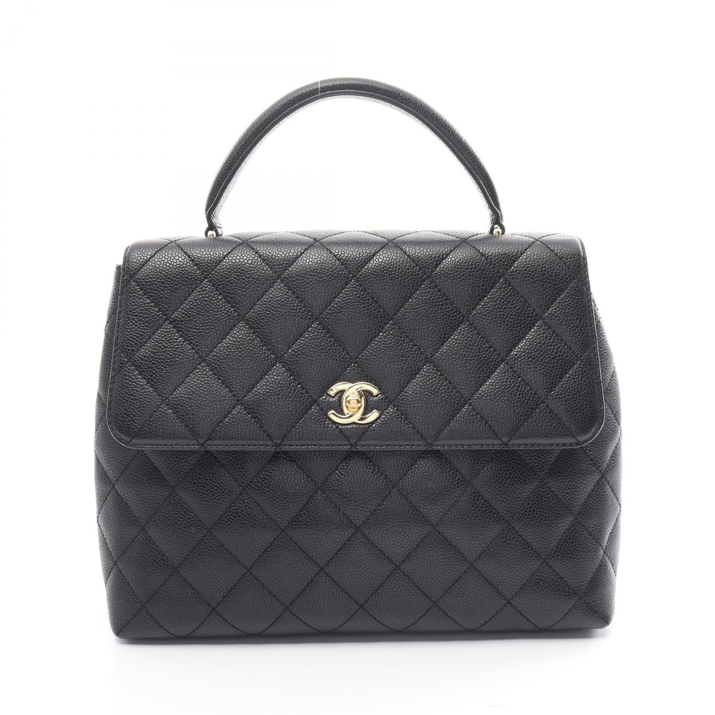 Chanel Matelasse Handbag Caviar Skin Black
