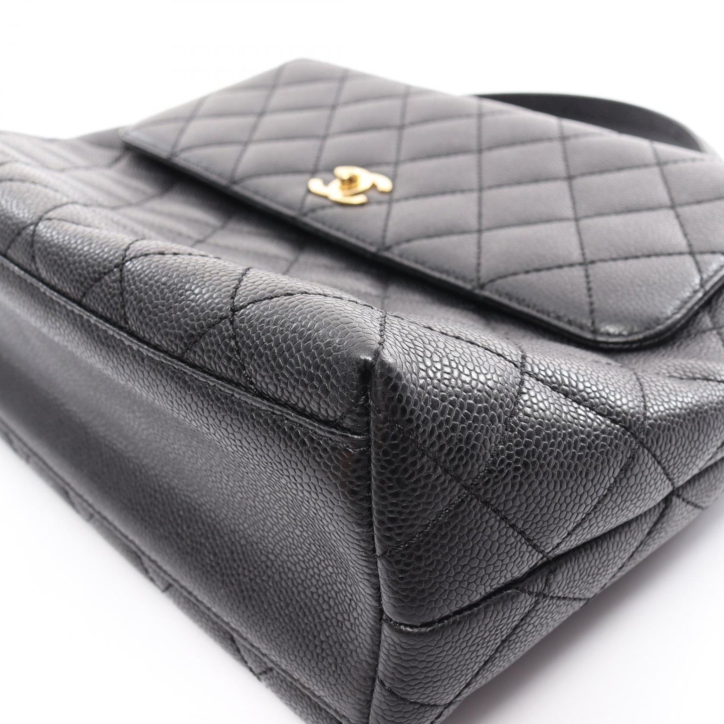 Chanel Matelasse Handbag Caviar Skin Black