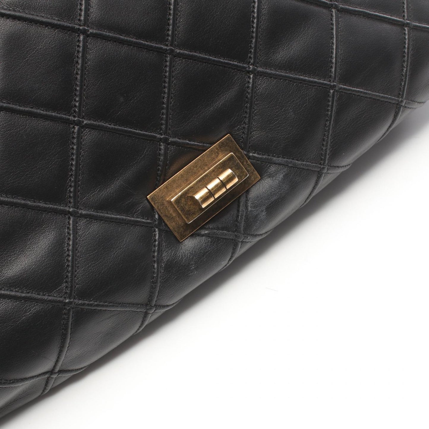 Chanel 2.55 Leather Shoulder Bag Black