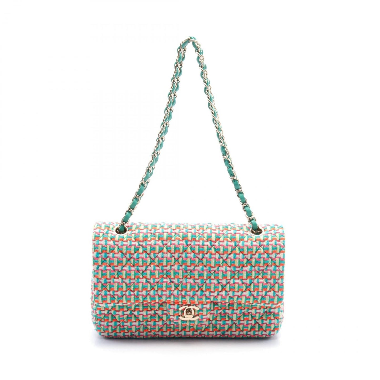 Chanel Matelasse W Flap Shoulder Bag Fabric