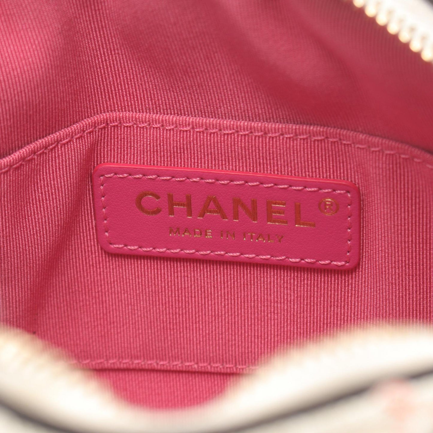 Chanel Coco Mark Fabric Leather Shoulder Bag