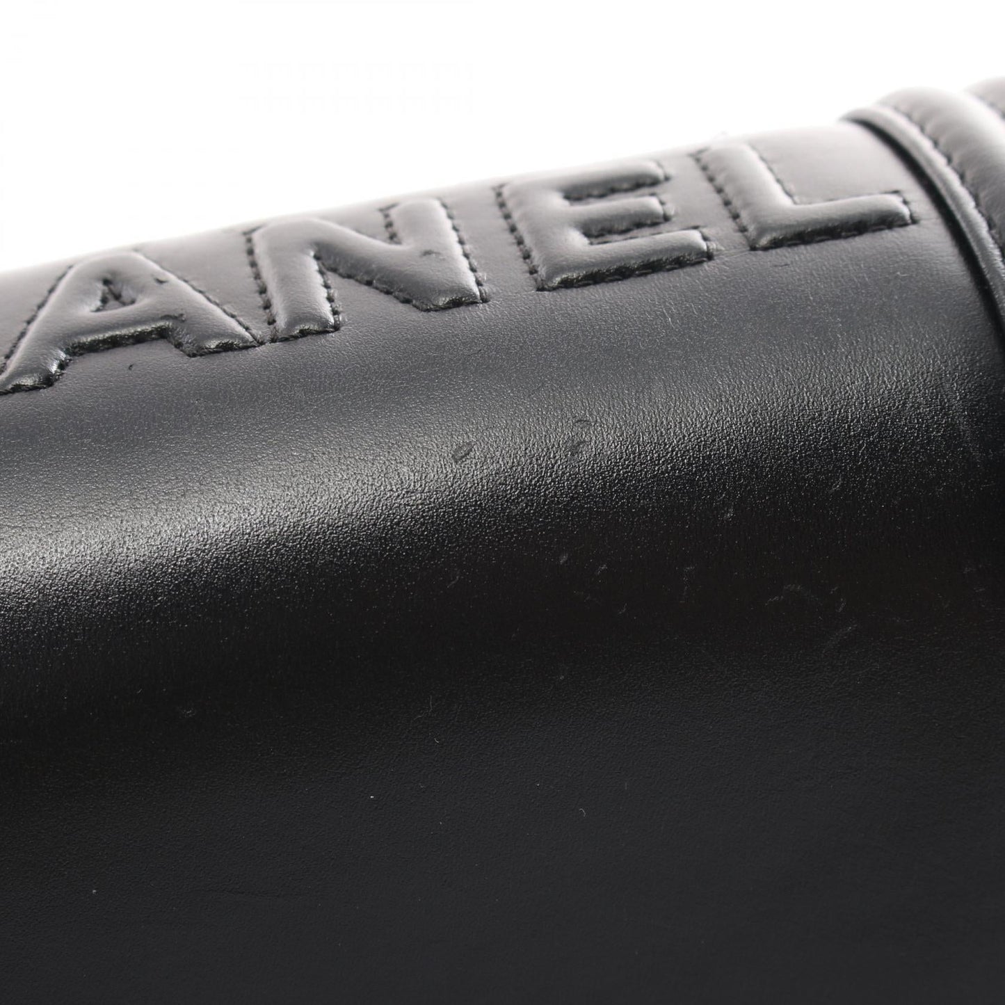 Chanel Boy Leather Shoulder Bag Black AS3018
