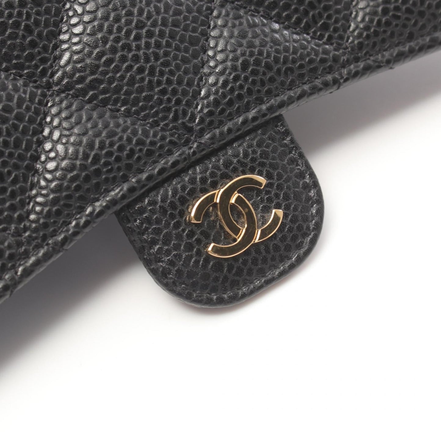 Chanel Matelasse Bifold Wallet Caviar Leather Black