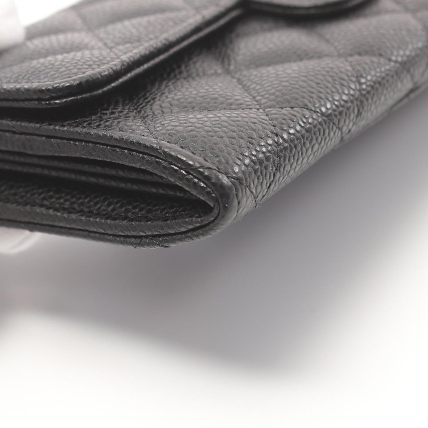 Chanel Matelasse Bifold Wallet Caviar Leather Black